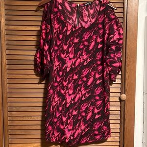 Express black and fuchsia  Mini dress - can be used as a shirt